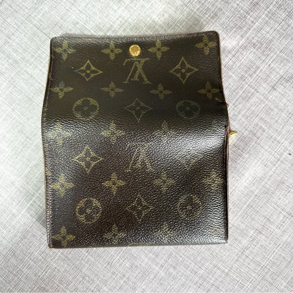Louis Vuitton Womens Brown Monogram Canvas Leather Wallet Authentic - Picture 3 of 13